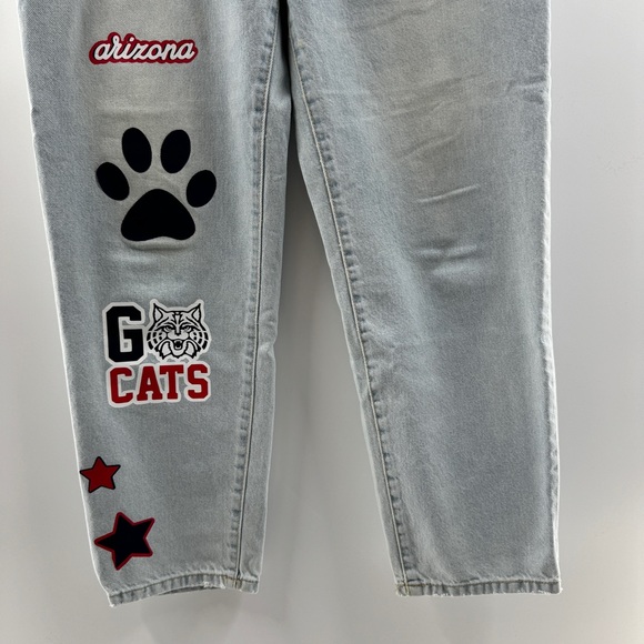 Custom One-of-a-Kind University of Arizona Mom Jeans – Forever 21 Light Wash - Picture 4 of 9